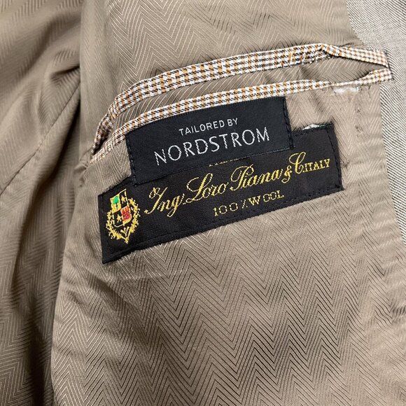 Joseph Abboud Blazer Men 46R Brown Super 120s Loro Piana Wool Classic Italy VTG‎ - Picture 11 of 14